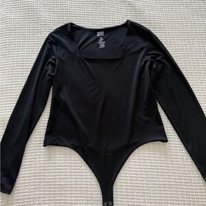 Madden NYC Black Long Sleeve Body Suit